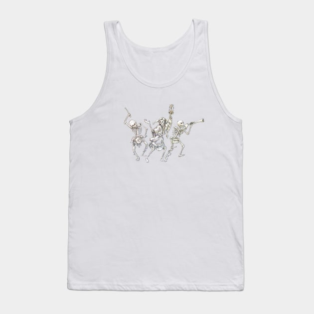 Skeletons Medieval Band Tank Top by Vainilla Thunder